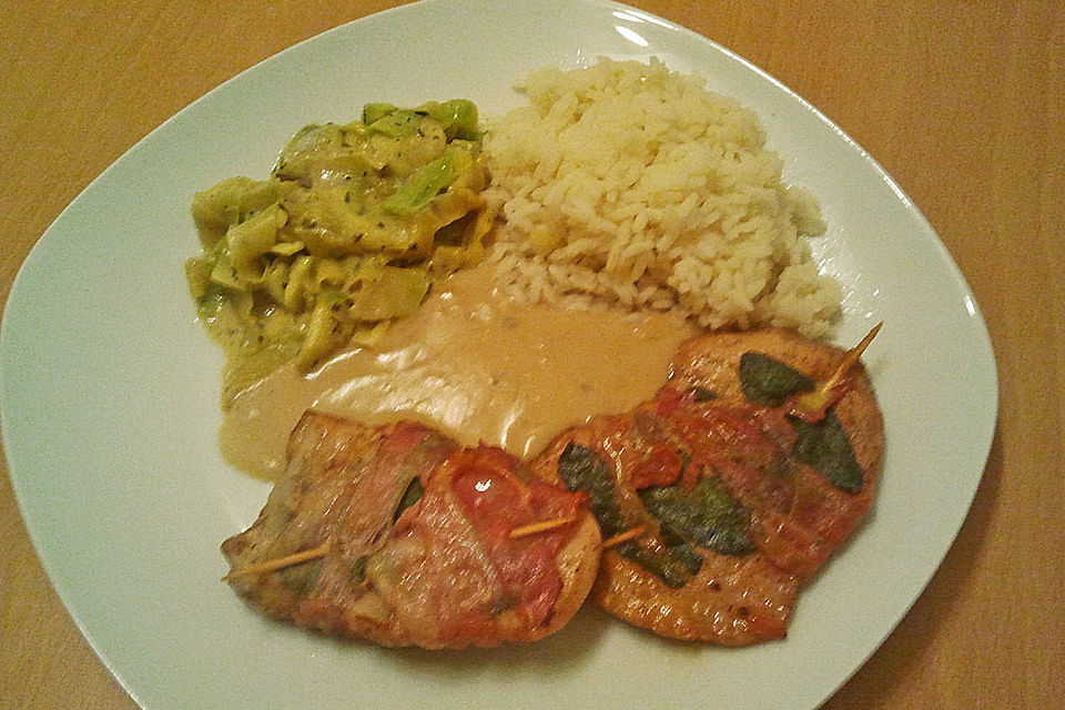 Hähnchen Saltimbocca