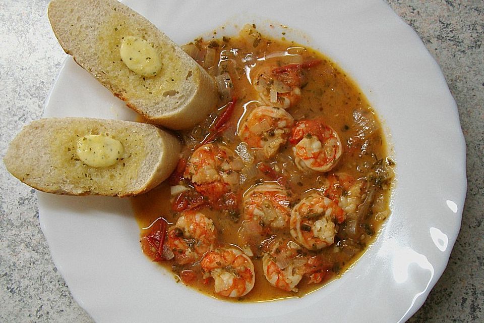 Scampi in Weinsauce