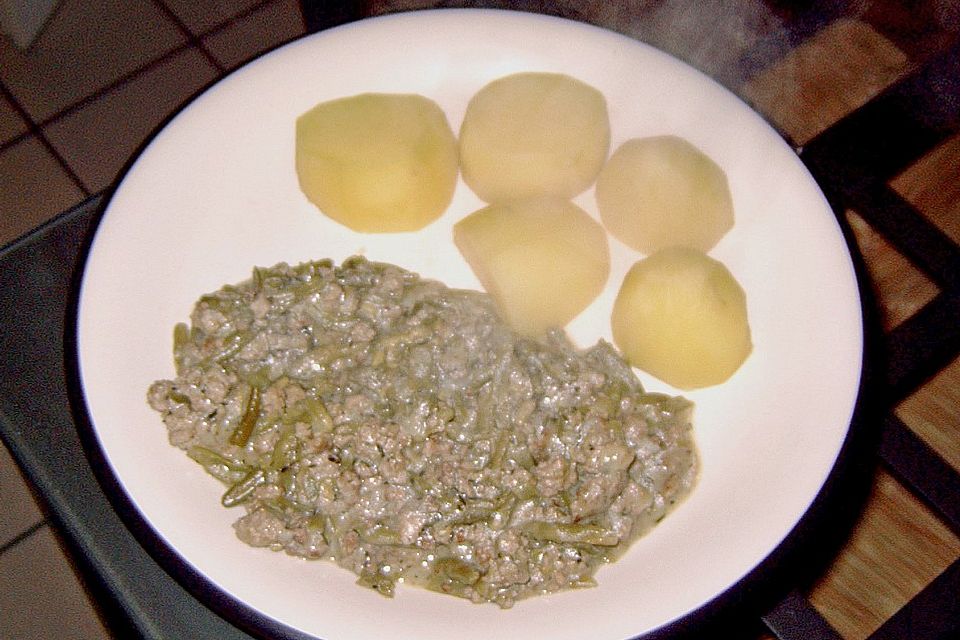 Bohnen - Hackfleisch - Pfanne