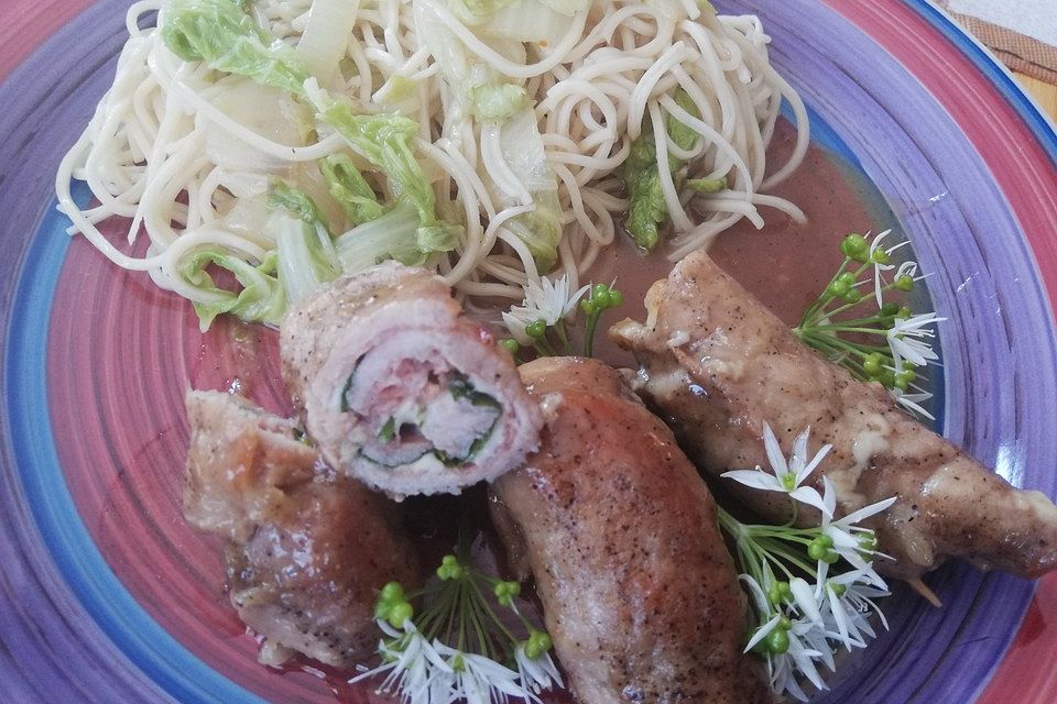 Schweineröllchen mit Bärlauchpesto