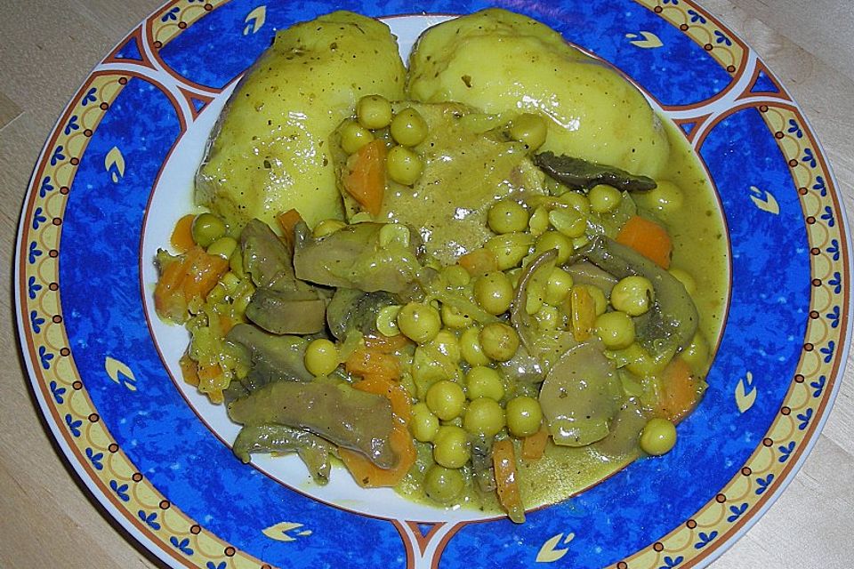 Currypute mit Gemüse