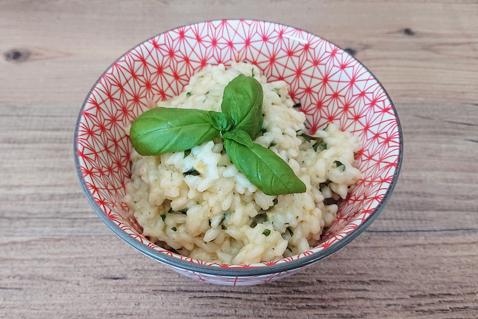 Basilikum Risotto