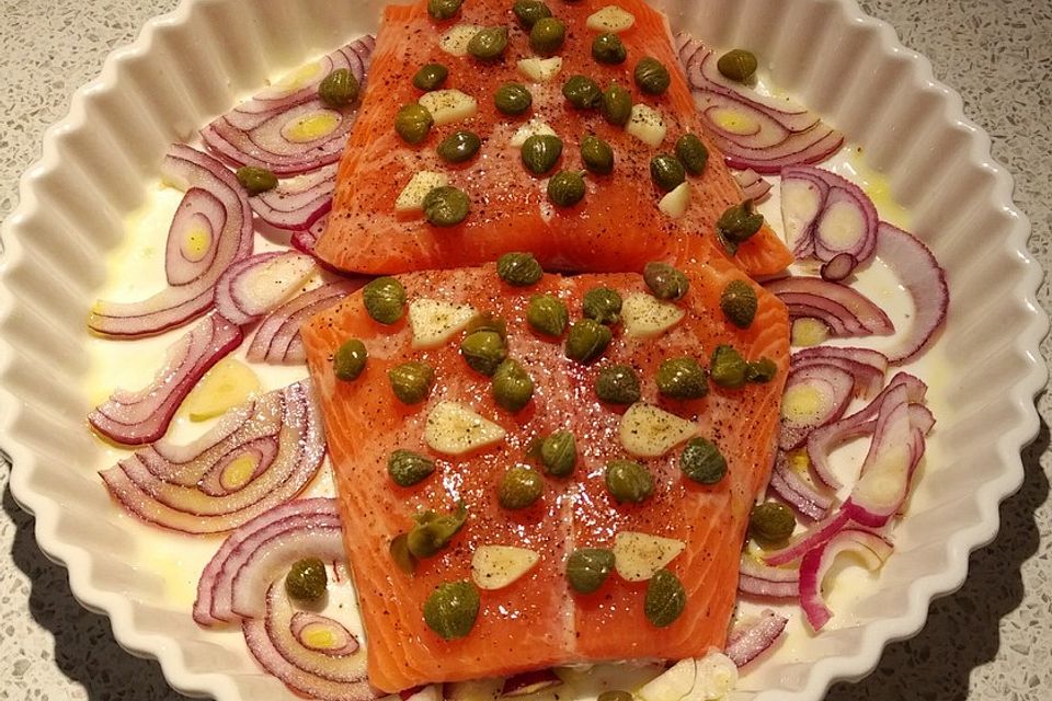 Lachs aus dem Backofen