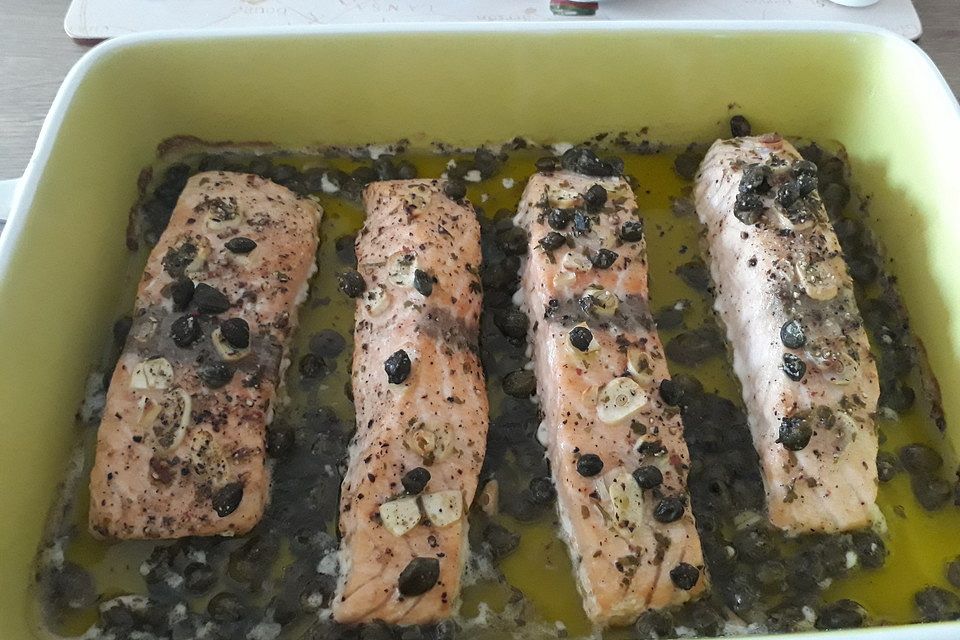 Lachs aus dem Backofen