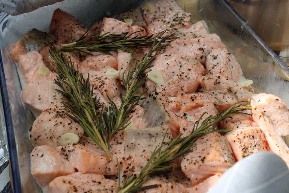 Lachs aus dem Backofen