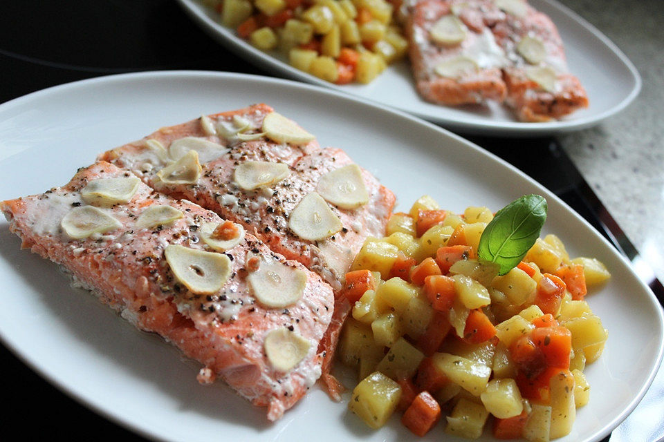 Lachs aus dem Backofen