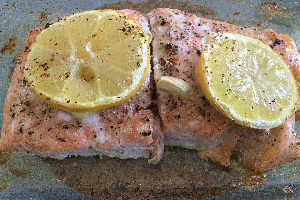 Lachs aus dem Backofen