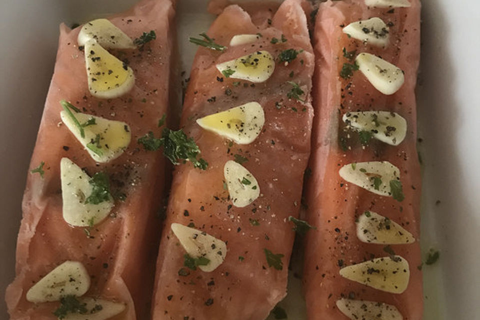 Lachs aus dem Backofen