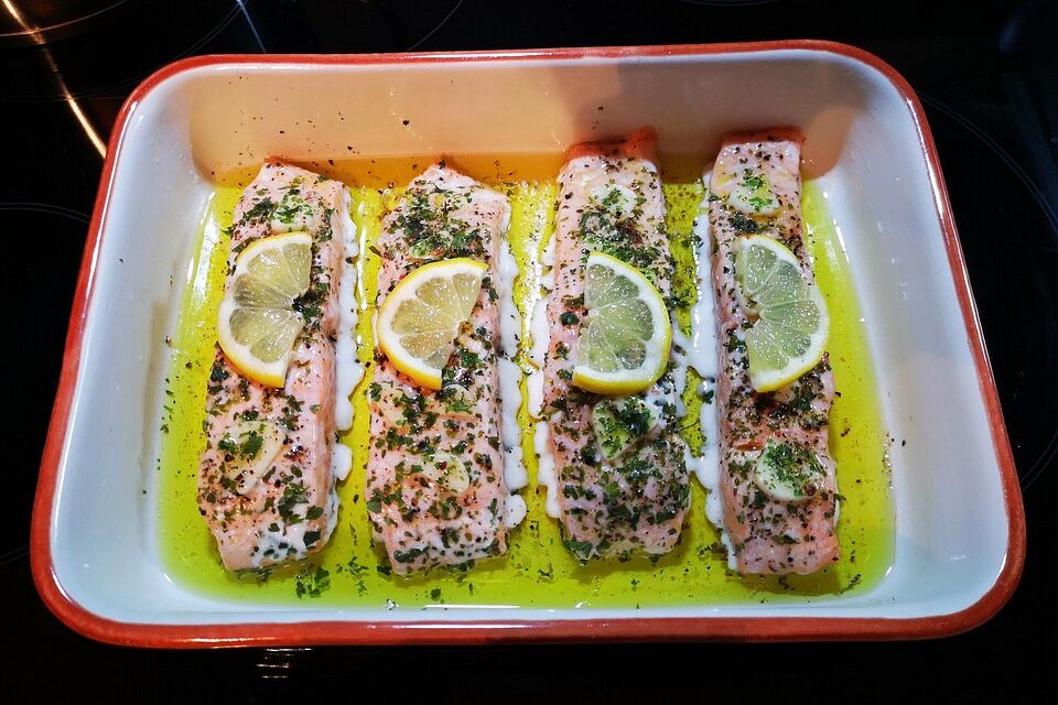 Lachs aus dem Backofen