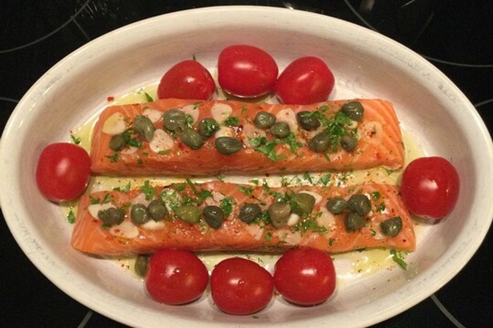 Lachs aus dem Backofen