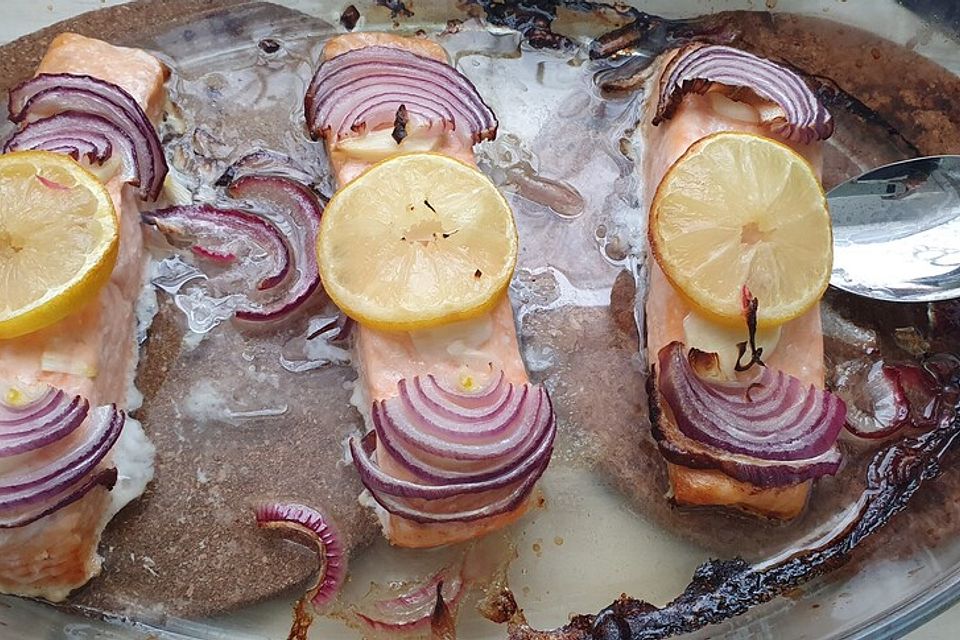 Lachs aus dem Backofen