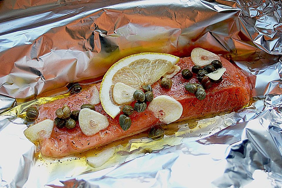 Lachs aus dem Backofen