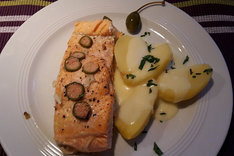 Lachs aus dem Backofen