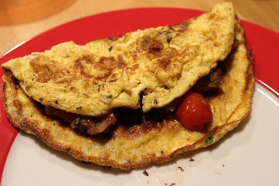 Leichtes Tomaten-Omelette