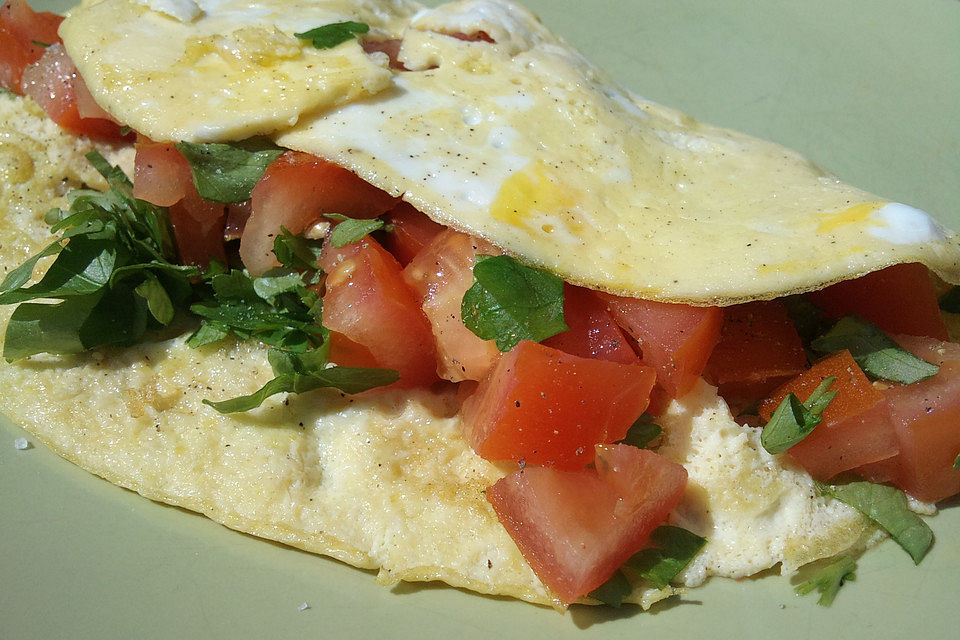 Leichtes Tomaten-Omelette