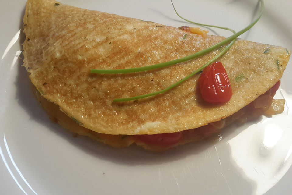 Leichtes Tomaten-Omelette