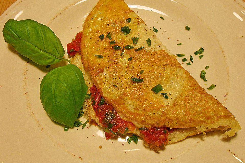 Leichtes Tomaten-Omelette