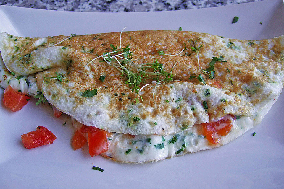 Leichtes Tomaten-Omelette