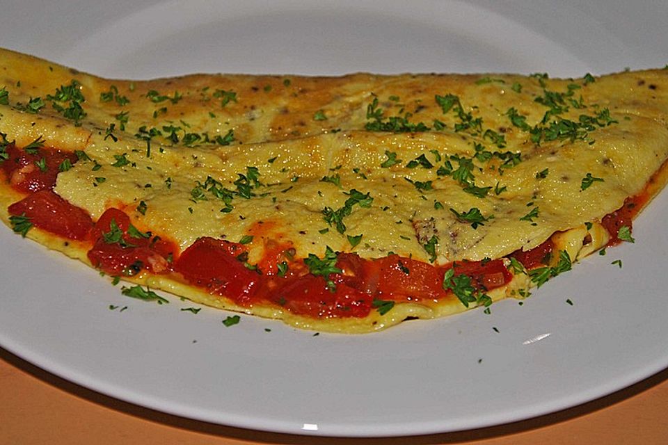 Leichtes Tomaten-Omelette