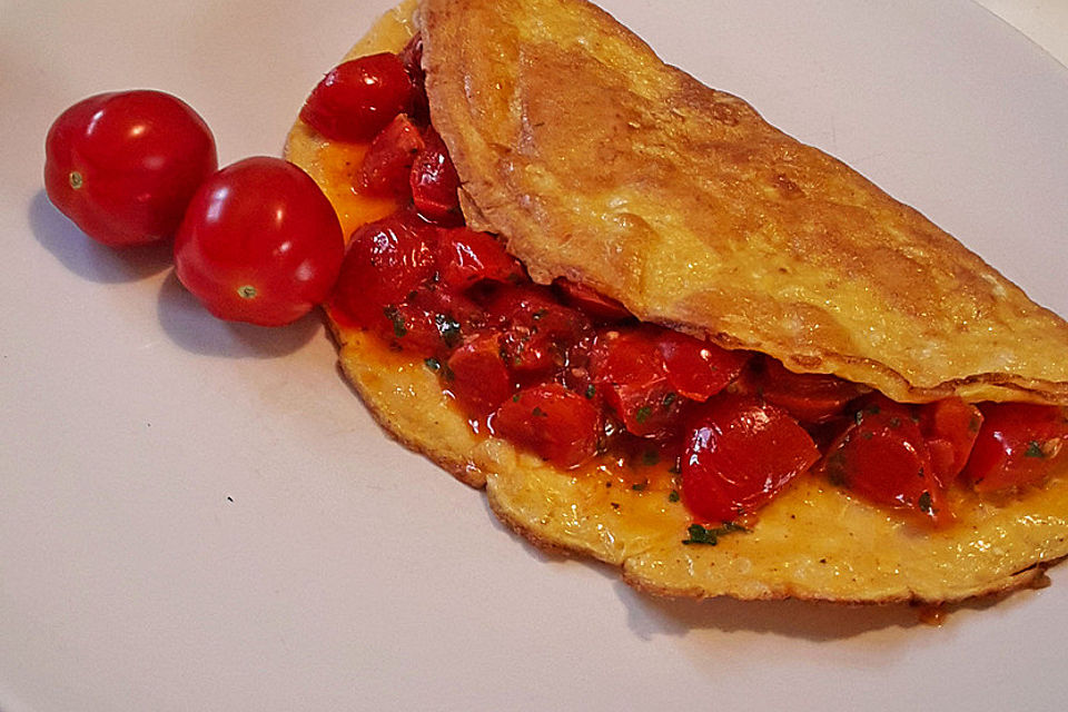 Leichtes Tomaten-Omelette