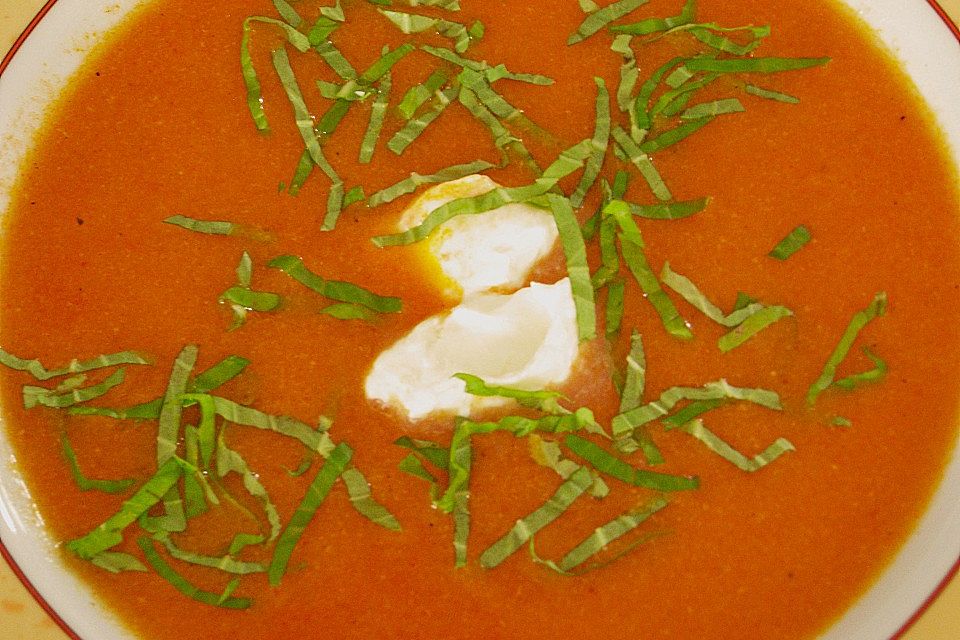 Äußerst feine Tomatencremesuppe