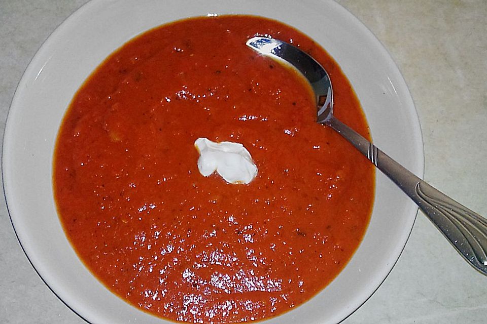 Äußerst feine Tomatencremesuppe