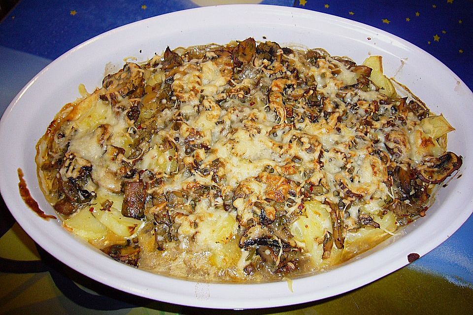 Champignon - Kartoffel - Gratin