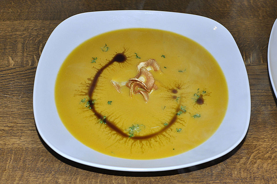 Kürbissuppe mit Kürbiskernöl