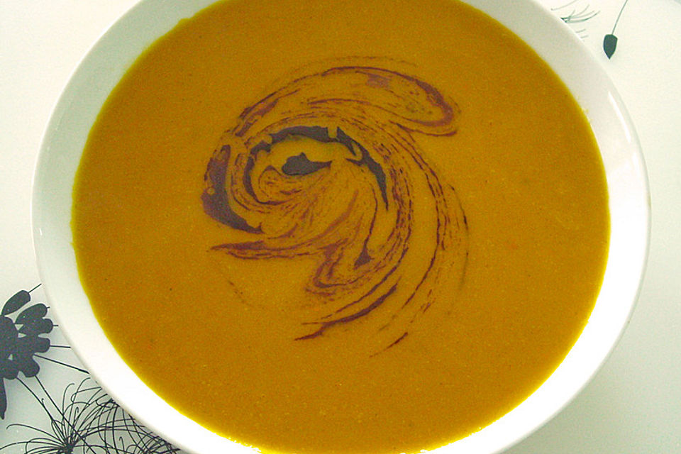 Kürbissuppe mit Kürbiskernöl