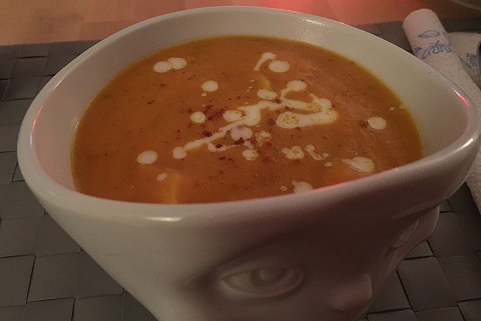 Kürbissuppe mit Kürbiskernöl