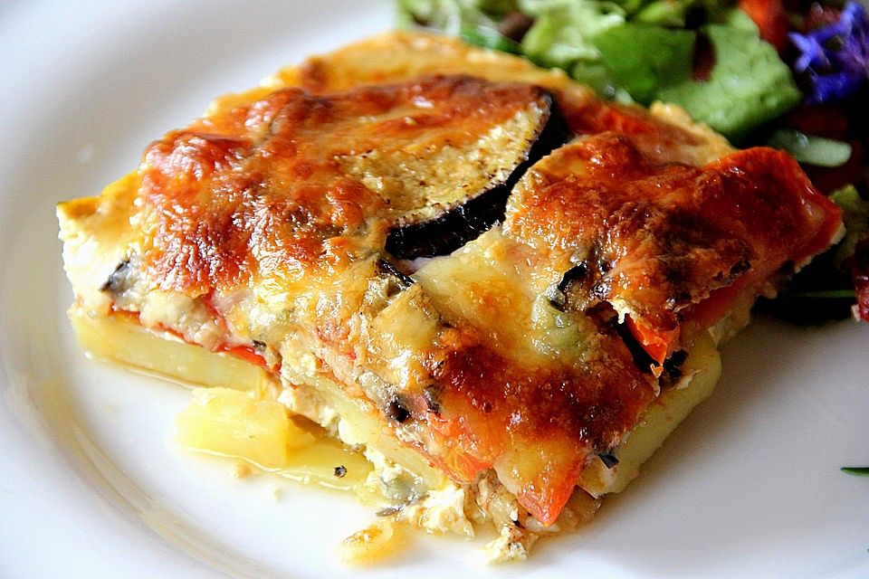 Moussaka mit Mozzarella