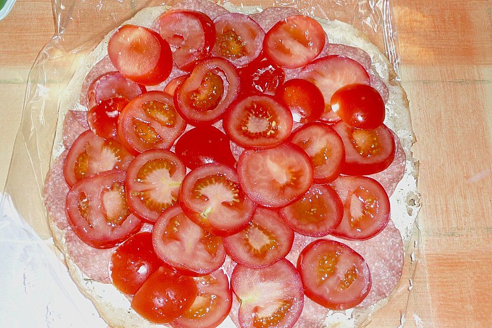 Überbackenes Fladenbrot