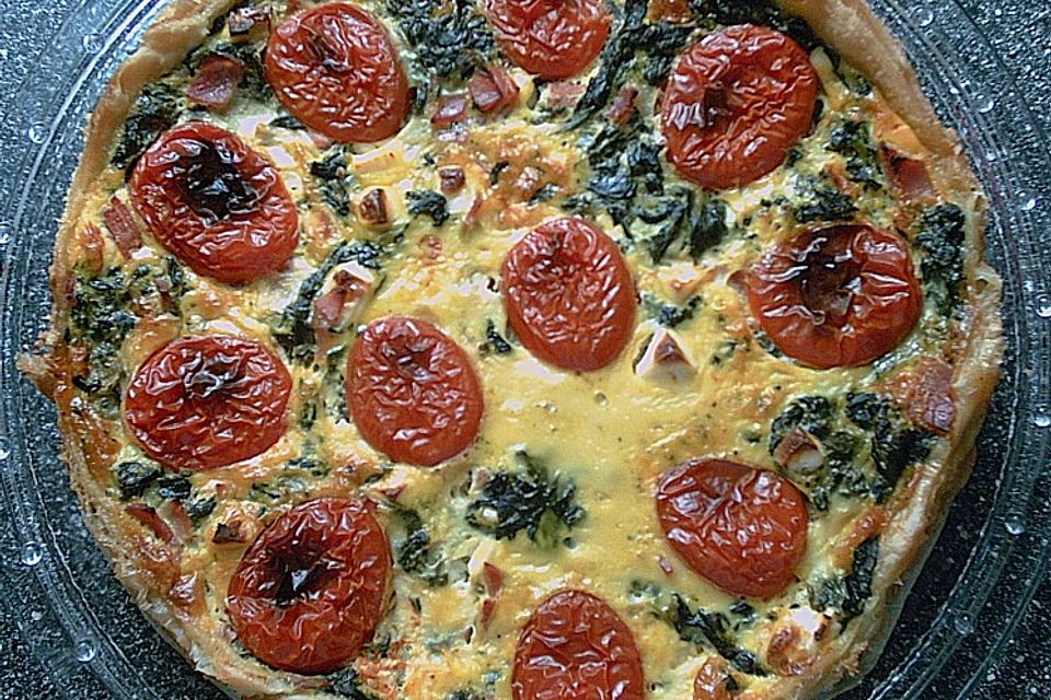 Blattspinat - Quiche