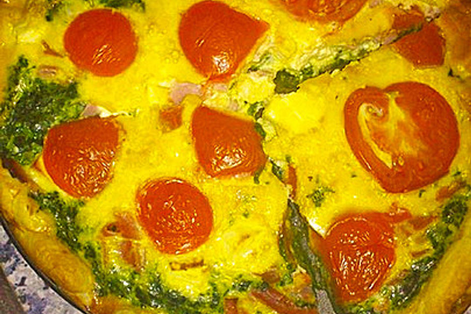 Blattspinat - Quiche