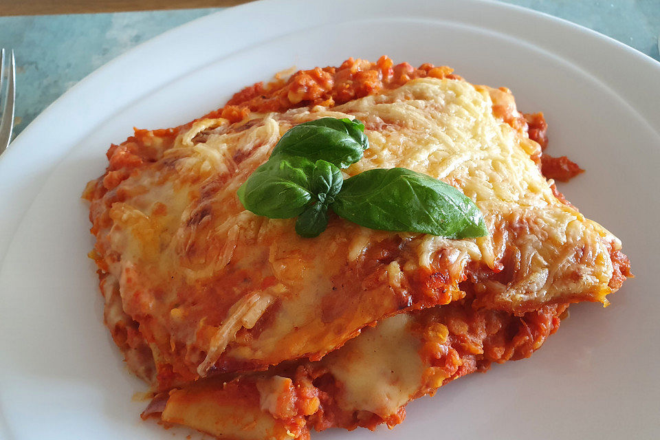 Linsen-Lasagne