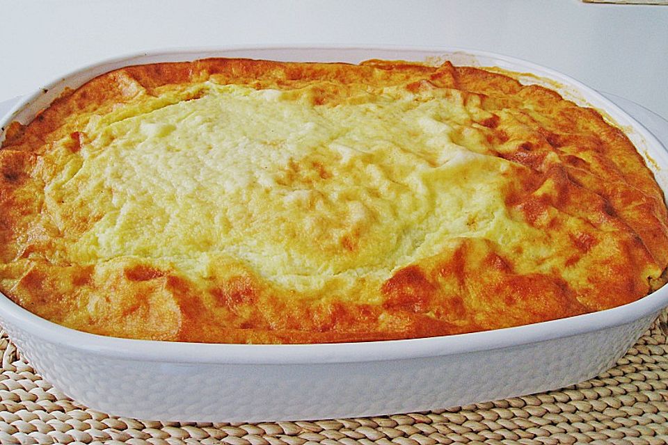 Moussaka mit Grießcreme