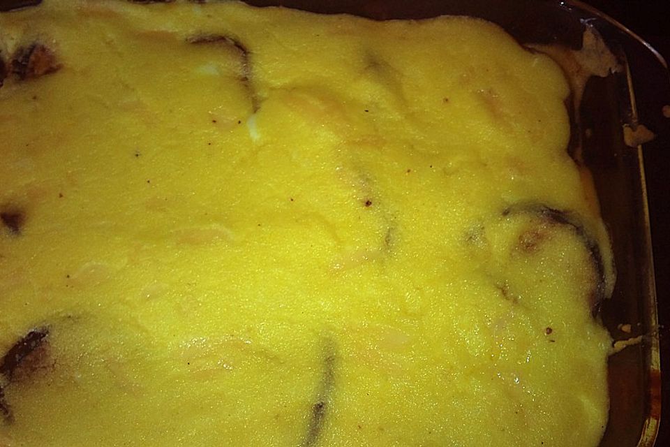 Moussaka mit Grießcreme