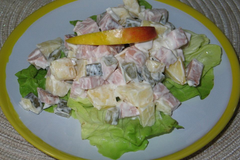 Leberkäs - Salat