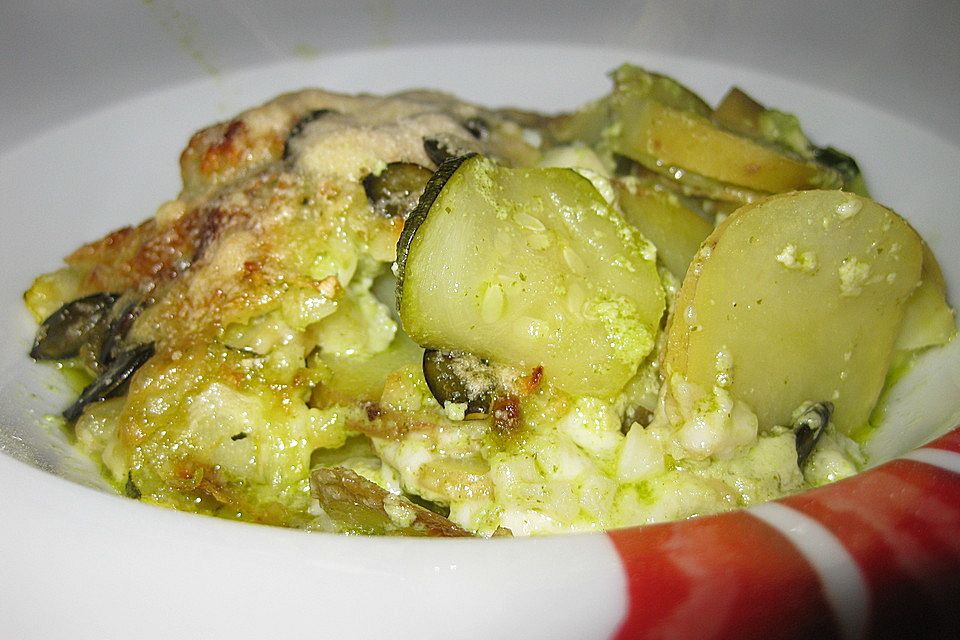 Kartoffelauflauf mit Pesto - superlecker !