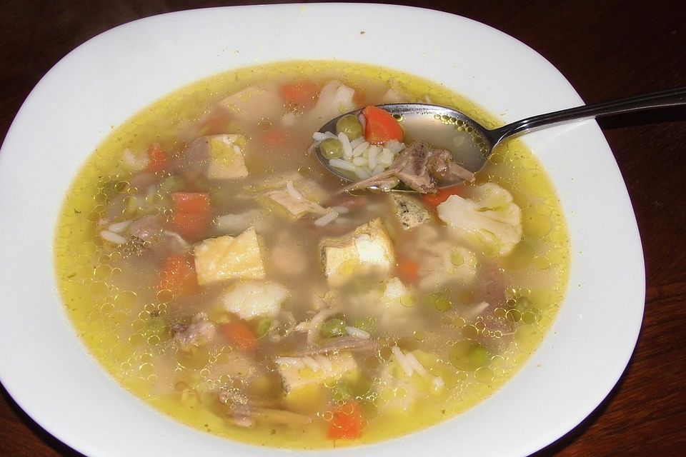 Reissuppe mit Hühnchen