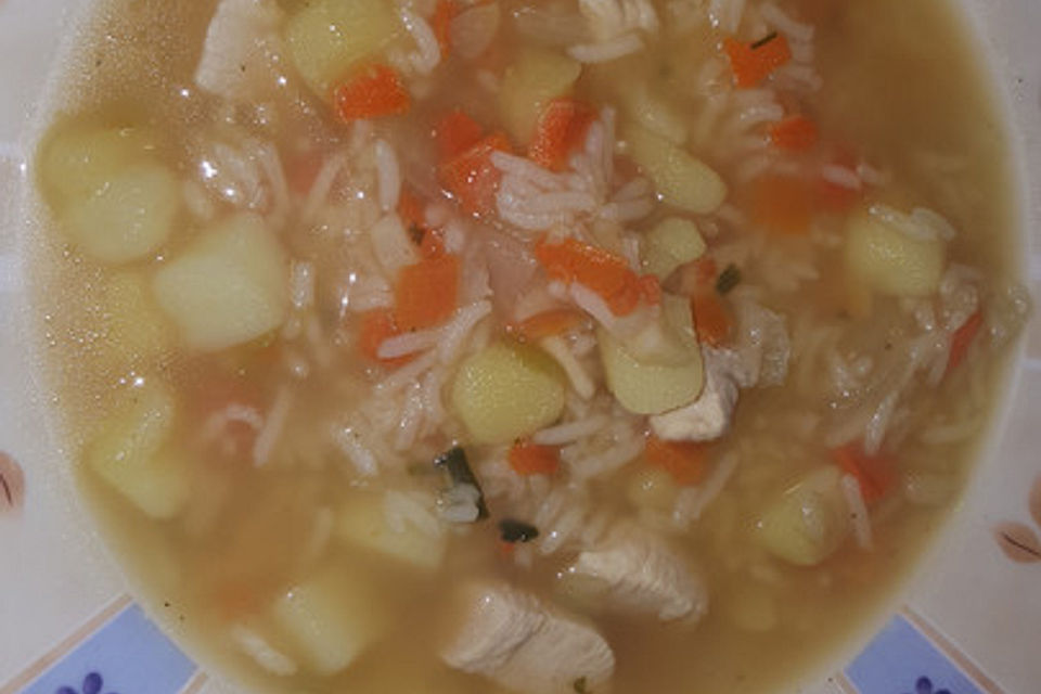 Reissuppe mit Hühnchen