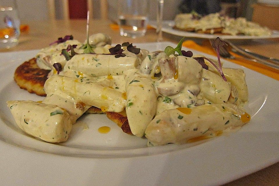 Spargel-Geschnetzeltes mit Rösti