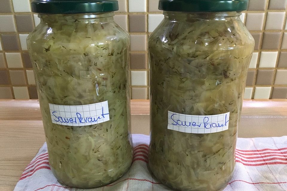 Sauerkraut auf Vorrat gekocht