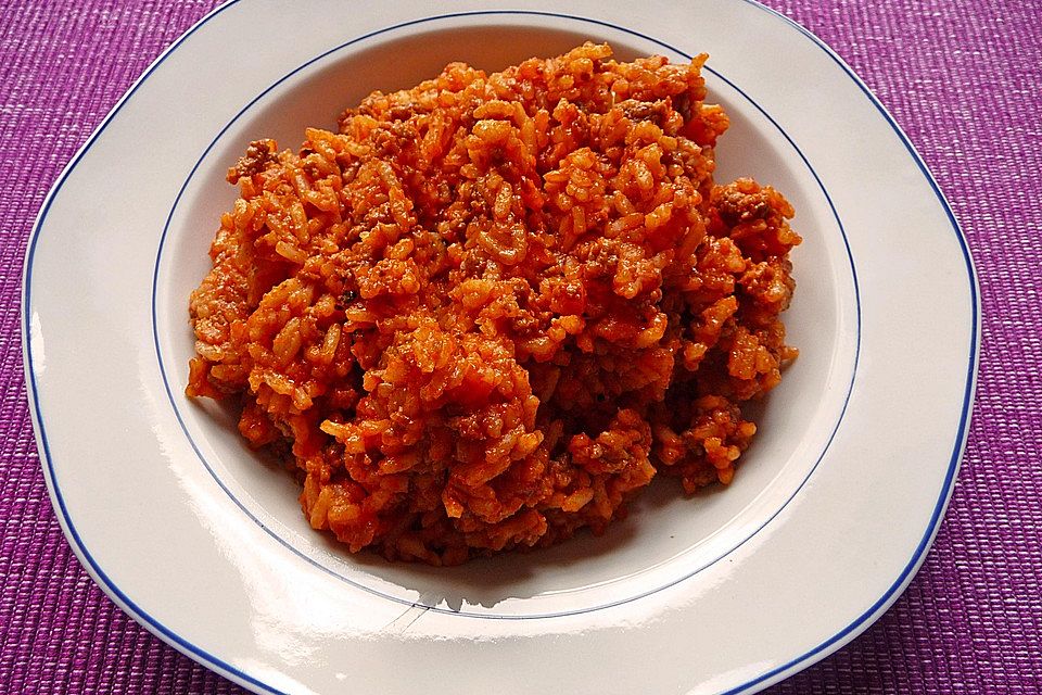 Tomatenreis mit Hackfleisch