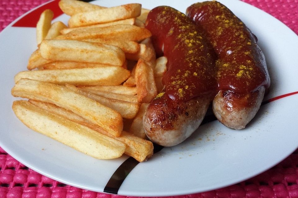 Currywurst mit Pommes