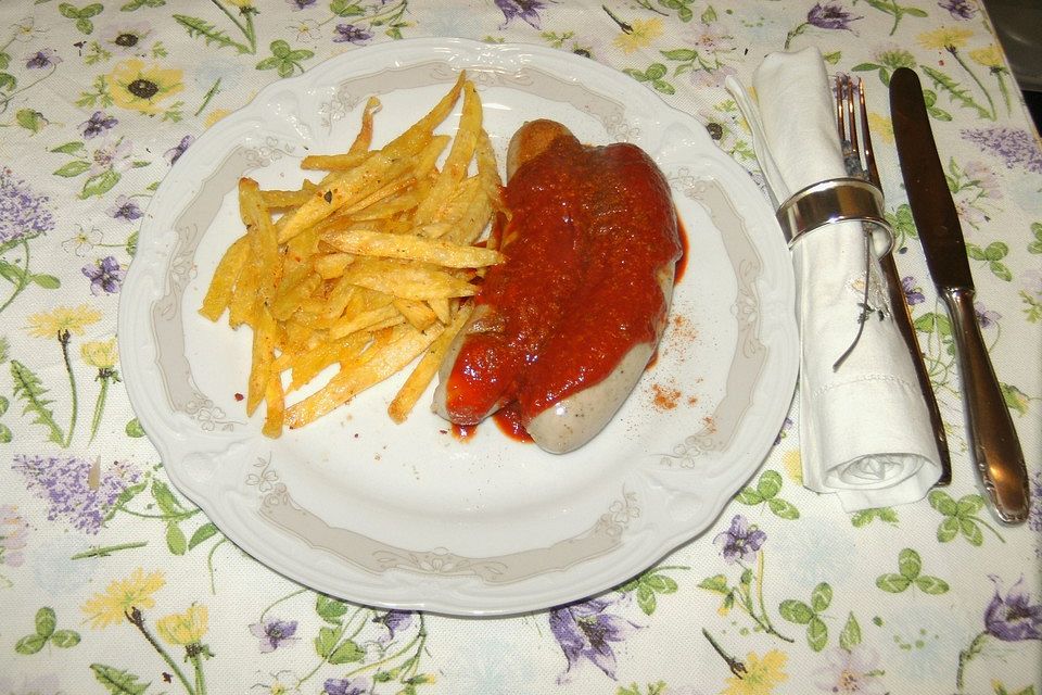 Currywurst mit Pommes