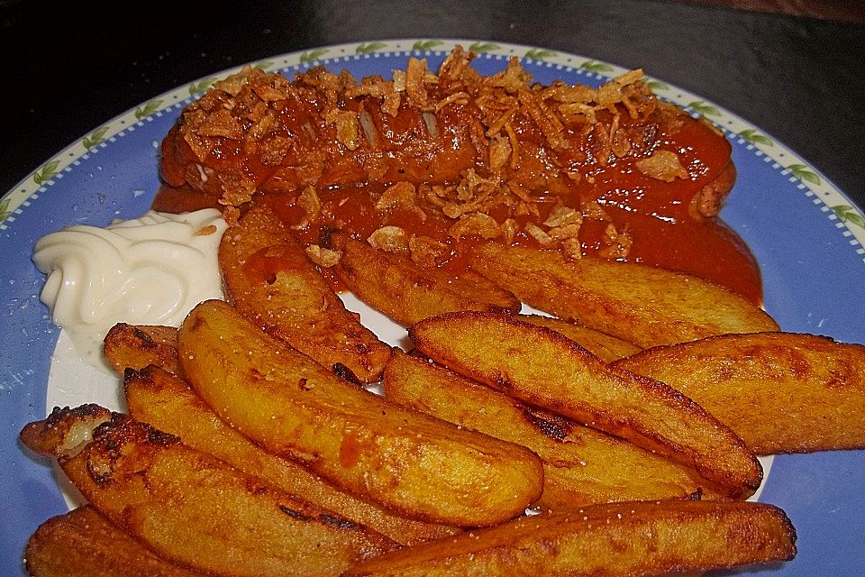 Currywurst mit Pommes