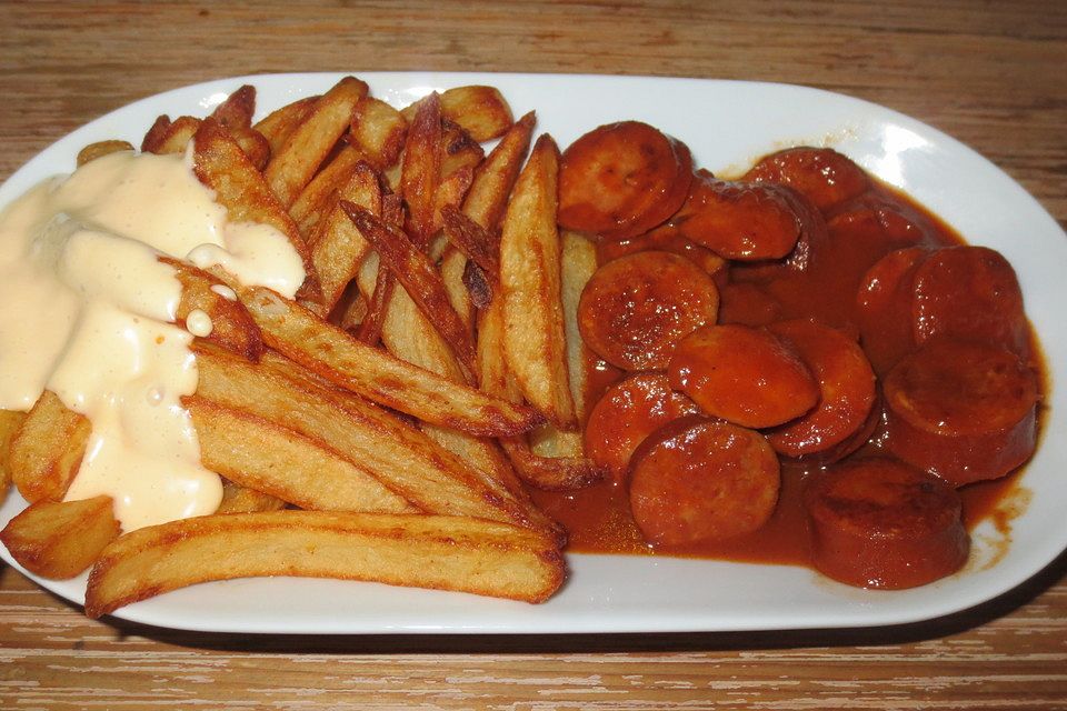 Currywurst mit Pommes