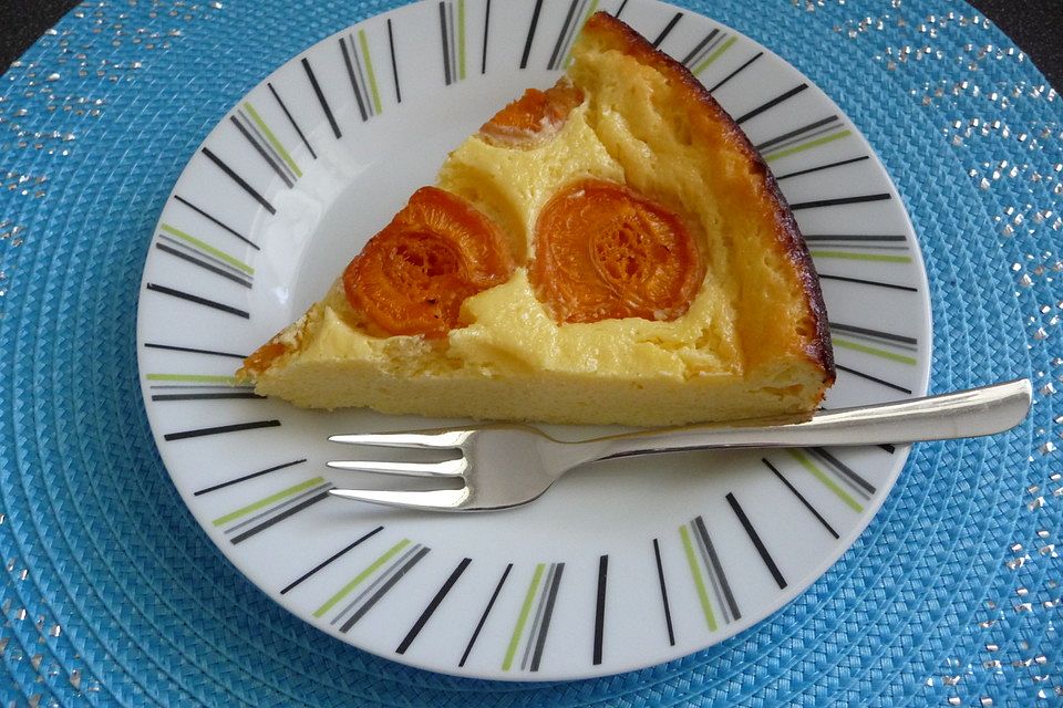 Quarkkuchen mit Pfirsich