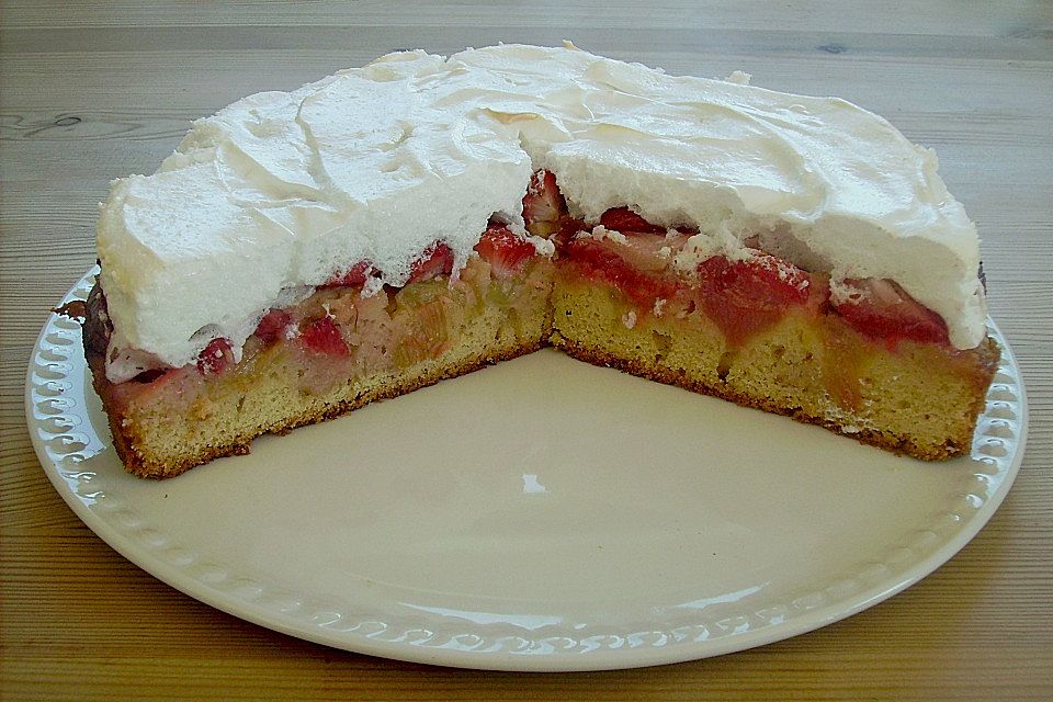 Rhabarber-Erdbeerkuchen